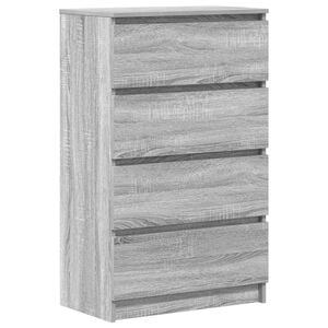 vidaXL Dressoir 60x35x98,5 cm bewerkt hout grijs sonoma eikenkleurig