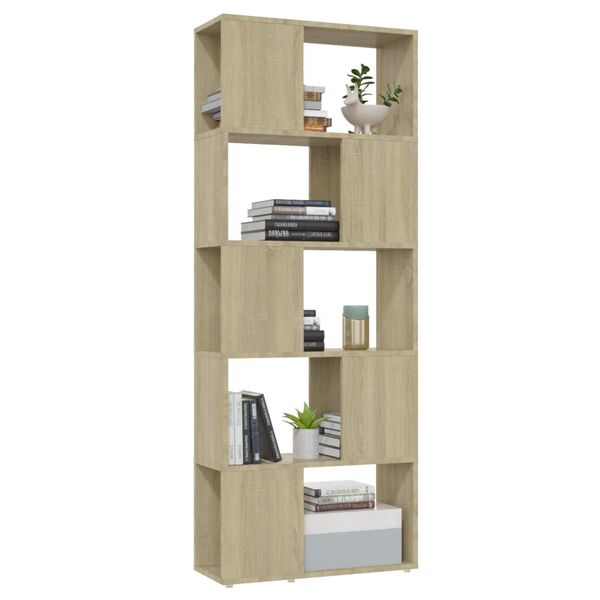 vidaXL Boekenkast/kamerscherm 60x24x155 cm sonoma eikenkleurig