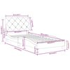vidaXL Bedframe zonder matras 80x200 cm fluweel donkergroen