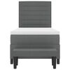 vidaXL Boxspringbed met matras Donkergrijs 90 x 190 cm Stof