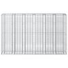 vidaXL Gabion Verhoogd Bed 3 pcs Zilver 250 x 50 x 150 cm