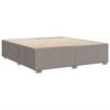 vidaXL Bedframe zonder matras stof taupe 200x200 cm