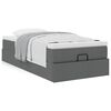 vidaXL Ottoman bed met matras 80x200cm stof donkergrijs