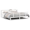 vidaXL Bedframe met hoofdeinde zonder matras 200x200 cm wit