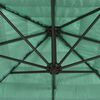 vidaXL Parasol met stalen paal 223x223x213 cm groen