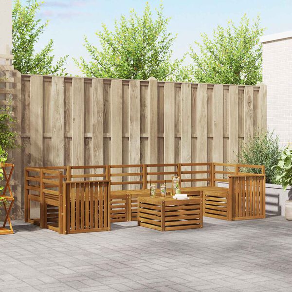 vidaXL Sofa-Sets 8 pcs Naturel Massief Acaciahout