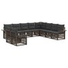 vidaXL Tuinbankenset 10 pcs Grijs poly rattan
