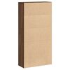 vidaXL Boekenkast 60x24x120 cm bewerkt hout bruin eikenkleurig
