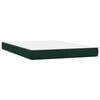 vidaXL Boxspring met matras en LED fluweel donkergroen 160x210 cm