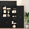vidaXL Highboard met lade Zwart Eiken 40 x 42,5 x 185 cm Bewerkt hout