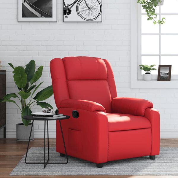 vidaXL Fauteuil verstelbaar kunstleer rood