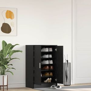 vidaXL Schoenenkast 60x35x92 cm spaanplaat zwart eikenkleurig