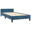 vidaXL Bedframe zonder matras 80x200 cm fluweel donkerblauw