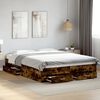 vidaXL Bedframe met lades bewerkt hout gerookt eikenkleurig 140x200 cm