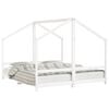 vidaXL Kinderbedframe 2x(90x200) cm massief grenenhout wit