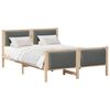 vidaXL Bedframe met hoofdeinde Donkergrijs 140 x 200 cm Stof