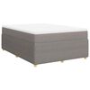 vidaXL Boxspring met matras stof taupe 140x190 cm