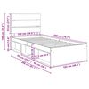 vidaXL Bedframe Grijs Sonoma 100 x 200 cm Massief grenenhout