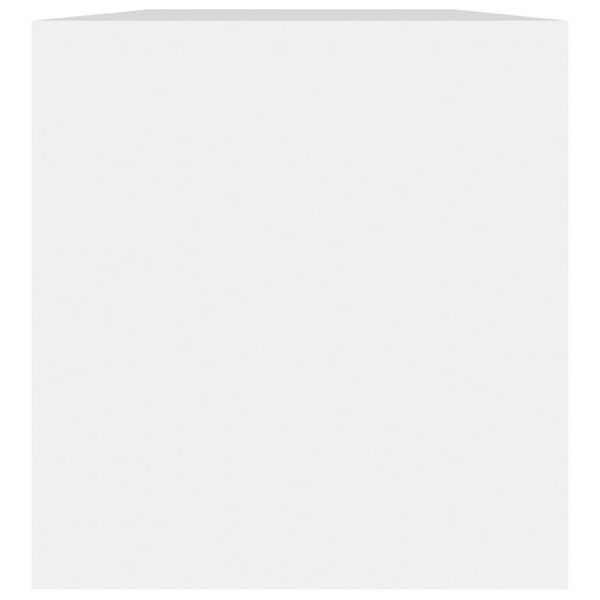 vidaXL Opbergbox voor LP's 71x34x36 cm bewerkt hout wit