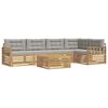 vidaXL Buiten bankenset 6 st Wit en Lichtgrijs Polyester