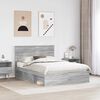 vidaXL Bedframe Grijs Sonoma 160 x 200 cm Massief grenenhout