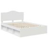 vidaXL Bedframe met hoofdeinde Wit 160 x 200 cm Massief grenenhout