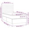 vidaXL Boxspring met matras en LED stof lichtgrijs 90x200 cm