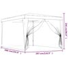 vidaXL Partytent met 4 mesh zijwanden 3x4 m HDPE groen