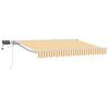 vidaXL Handmatige Luifelhouder met LED's Geel en Wit 2,5 x 2 m