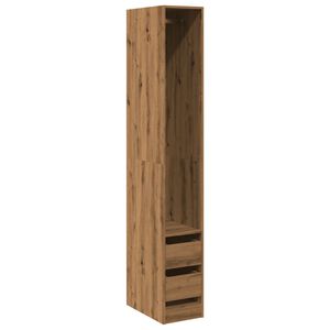 vidaXL Kledingkast 30x50x200 cm bewerkt hout artisanaal eikenkleur