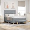 vidaXL Boxspring bed met matras Lichtgrijs 140 x 190 cm Stof