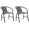 vidaXL Tuinstoelen 2 st 110 kg kunststof rattan en staal
