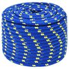 vidaXL Boottouw 12 mm 100 m polypropeen blauw