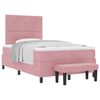 vidaXL Boxspring bed met hoofdeinde Roze 190 x 120 cm Fluweel