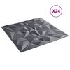 vidaXL Wandpanelen 24 pcs Amethist Grijs 50 x 50 cm XPS Schuim