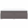 vidaXL Boxspring met matras kunstleer grijs 140x200 cm
