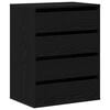 vidaXL Ladenkast 3-Lade Zwart 60 x 41 x 76 cm Bewerkt hout
