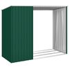 vidaXL Brandhoutschuur 245x98x159 cm gegalvaniseerd staal groen