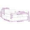 vidaXL Ottoman bed met matras 140x200cm stof donkerbruin