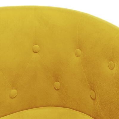 vidaXL Kuipstoel met voetenbank fluweel geel