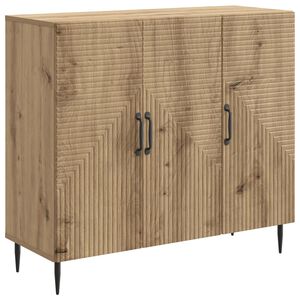 vidaXL Dressoir Artisanaal eiken 89 x 34,5 x 80 cm Bewerkt hout