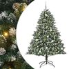 vidaXL Kunstkerstboom met 300 LED Groen 210 cm PVC en Plastic en Staal