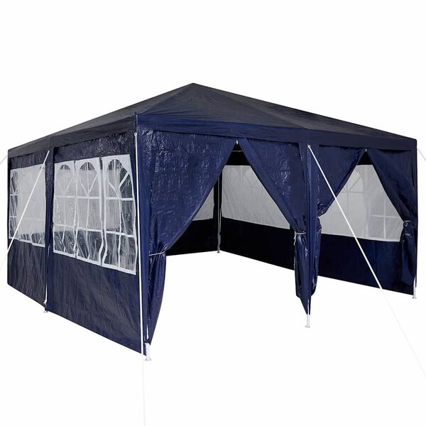 vidaXL Partytent Blauw 400 x 400 x 266 cm Polyetheen