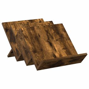 vidaXL Tijdschrift Rek Gerookt eiken 53 x 40 x 28,5 cm Bewerkt hout