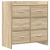 vidaXL Dressoir Sonoma Eiken 75 x 33 x 80 cm Bewerkt hout