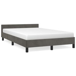 vidaXL Bedframe zonder matras 120x200 cm fluweel donkergrijs