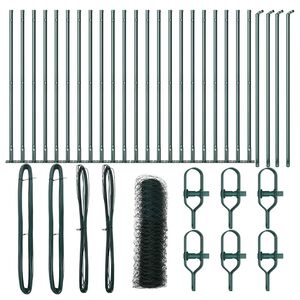 vidaXL Afrasteringspaal Groen