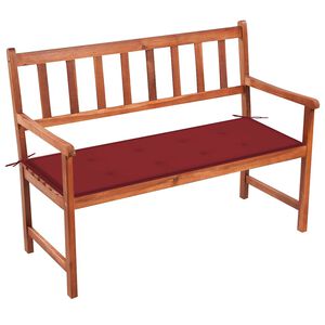vidaXL Tuinbank met kussen 120 cm massief acaciahout