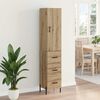 vidaXL Highboard Artisan Eiken 34,5 x 34 x 180 cm Bewerkt hout