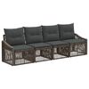 vidaXL Tuinbankenset 4 st Grijs poly rattan